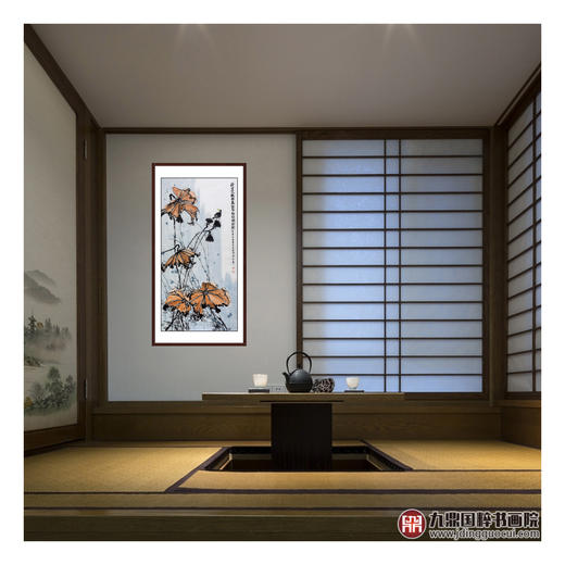 徐建斌《宿骆氏亭寄怀崔雍崔衮》68*138cm 花鸟竖幅作品 玄关/茶室挂画 商品图2