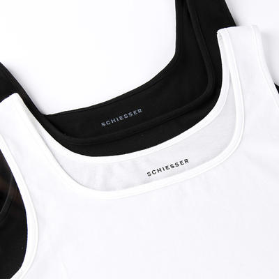 舒雅女士全棉运动健身2件装背心纯色针织内衣30-2221V 商品图2