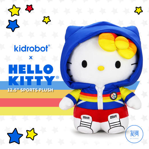 Kidrobot 三丽鸥 凯蒂猫 运动系列 毛绒 抱枕 摆件 Hello Kitty SPORTS Plush 商品图0