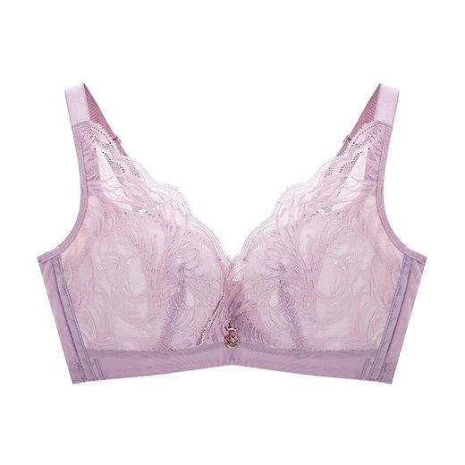 皇家丽美性感蕾丝文胸竹炭纤维无钢圈聚拢内衣中厚款文胸WW027-2 商品图6