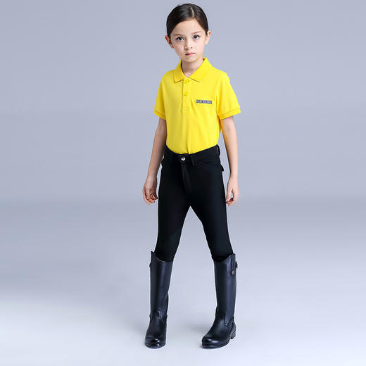 儿童马术长靴 骑马马术马靴骑马靴牛皮长靴骑马男女儿童