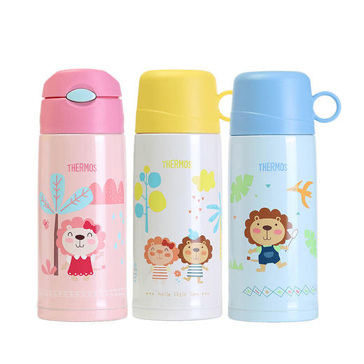 （超值）膳魔师儿童保温杯吸管杯直饮两用学饮杯幼儿喝水背带水壶宝宝水杯 商品图1