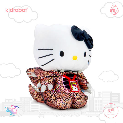 Kidrobot 三丽鸥 凯蒂猫 Cosplay 怪兽版 毛绒 抱枕 Sanrio Hello Kitty Cosplay Kaiju Plush BLACK HOLE CHROME 商品图2