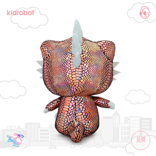 Kidrobot 三丽鸥 凯蒂猫 Cosplay 怪兽版 毛绒 抱枕 Sanrio Hello Kitty Cosplay Kaiju Plush BLACK HOLE CHROME 商品图4
