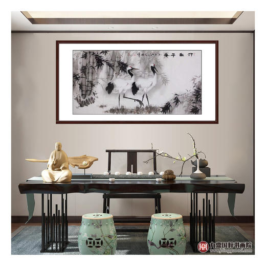 高云鹏《竹报平安》68*138cm 花鸟横幅作品 卧室/书房挂画 商品图2