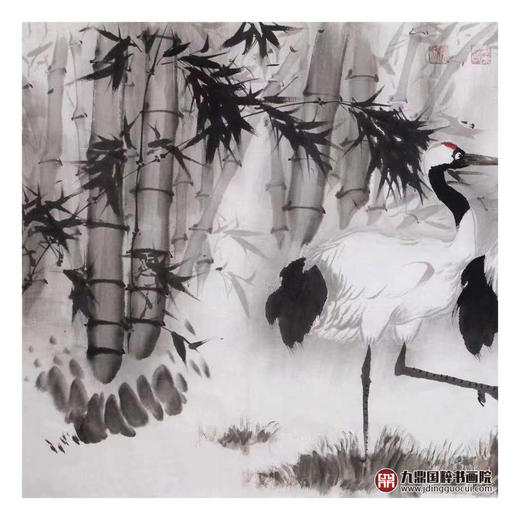 高云鹏《竹报平安》68*138cm 花鸟横幅作品 卧室/书房挂画 商品图3