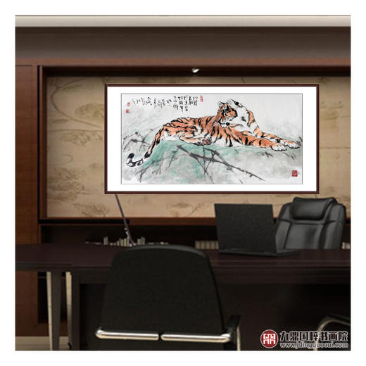 卢加《北雄图》68*138cm 动物横幅作品 办公室挂画 商品图2