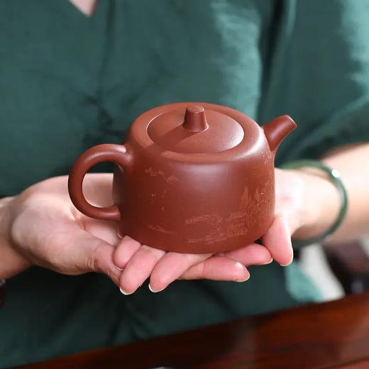 曼生高井栏，底槽青，刻曼生铭文，240CC，万志强全手工制作 商品图1