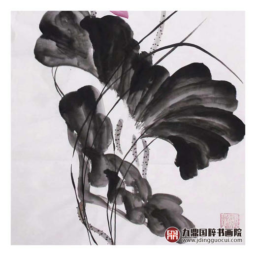 高云鹏《爱莲说》68*138cm 花鸟竖幅作品 玄关/卧室/书房挂画 商品图4