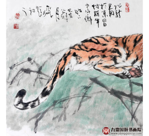 卢加《北雄图》68*138cm 动物横幅作品 办公室挂画 商品图3