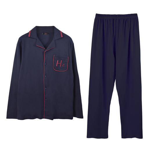 【秒杀产品，非质量问题不退不换】皇家丽美春秋冬双面棉睡衣男长袖开衫针织棉男家居服情侣款可外穿JJT9540 商品图3