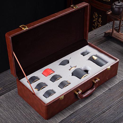 B-TP-8001 铁釉描金 11头套装茶具 商品图1