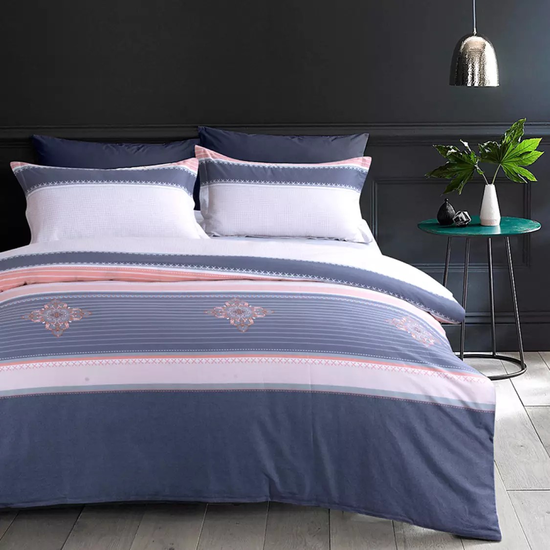 喜芙妮（SOFTNIE）家纺床上用品 恋家系列全棉四件套 北仑风情 200*230cm