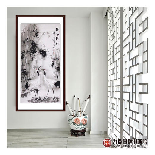 高云鹏《清风祥和》68*138cm 花鸟竖幅作品 玄关/卧室/书房挂画 商品图2