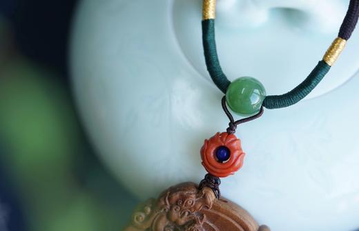 【普贤行愿】老山檀碧玉项链 商品图3