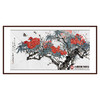杨秀泽《万里杜鹃红似火》68*138cm 花鸟横幅作品 茶室/卧室挂画 商品缩略图0