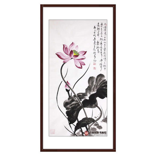 高云鹏《爱莲说》68*138cm 花鸟竖幅作品 玄关/卧室/书房挂画 商品图0