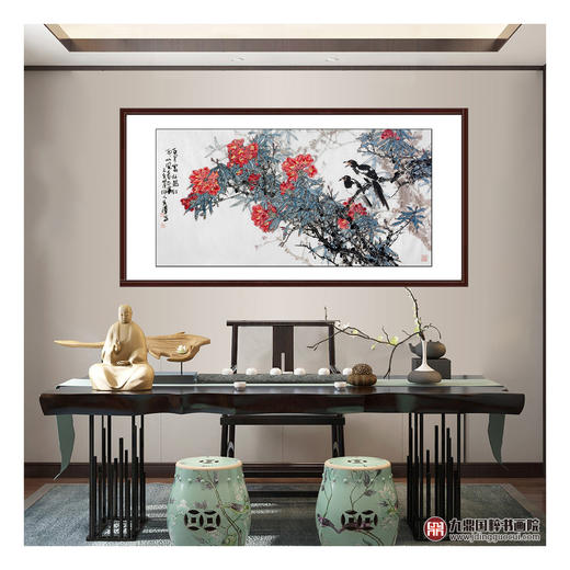 杨秀泽《花鸟作品》68*138cm 花鸟横幅作品 茶室/卧室挂画 商品图2