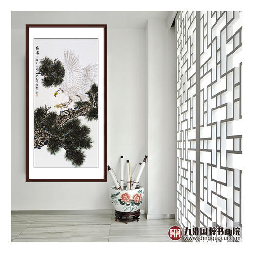 杨秀泽《英姿》68*138cm 花鸟竖幅作品 玄关/办公室挂画 商品图2