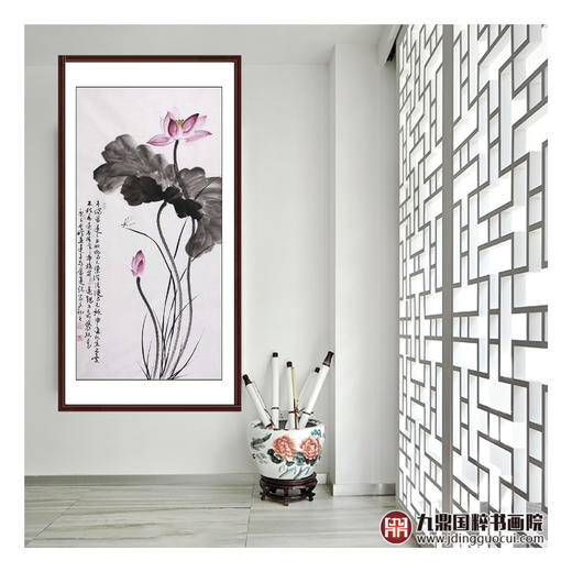 高云鹏《爱莲说》68*138cm 花鸟竖幅作品 玄关/卧室/书房挂画 商品图2