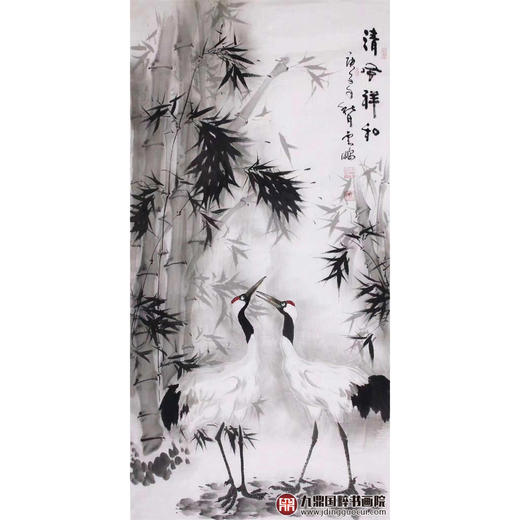 高云鹏《清风祥和》68*138cm 花鸟竖幅作品 玄关/卧室/书房挂画 商品图1