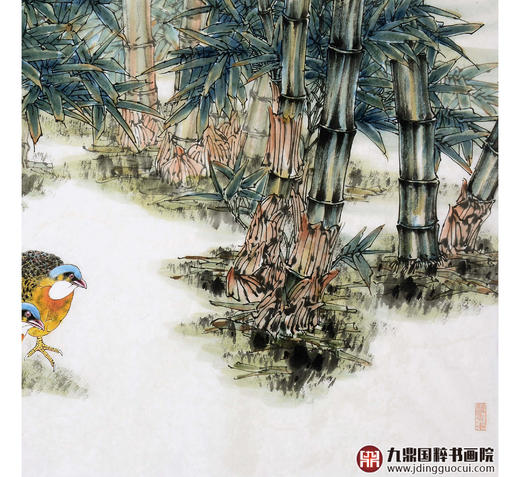 杨秀泽《祝吉图》68*138cm 花鸟横幅作品 茶室/卧室挂画 商品图4