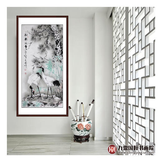 高云鹏《松鹤延年》68*138cm 花鸟竖幅作品 玄关/卧室/书房挂画 商品图2