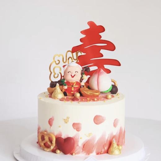 复古精致寿星婆婆（公公）（蛋糕需提前6小时下单，不接急单）【页面往下拉，有尺寸和口味选择】 商品图0