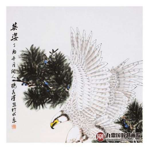 杨秀泽《英姿》68*138cm 花鸟竖幅作品 玄关/办公室挂画 商品图3