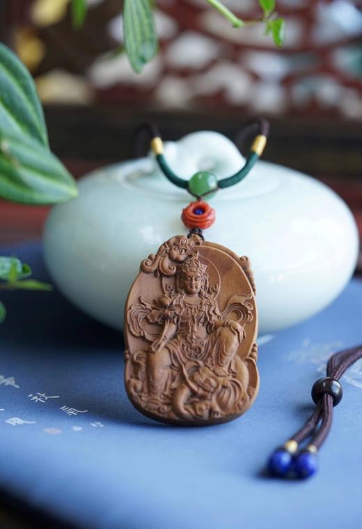 【普贤行愿】老山檀碧玉项链 商品图0