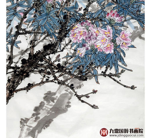 杨秀泽《鸣春》68*138cm 花鸟竖幅作品 玄关/卧室挂画 商品图4