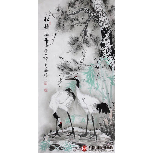 高云鹏《松鹤延年》68*138cm 花鸟竖幅作品 玄关/卧室/书房挂画 商品图1