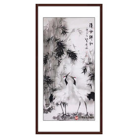 高云鹏《清风祥和》68*138cm 花鸟竖幅作品 玄关/卧室/书房挂画