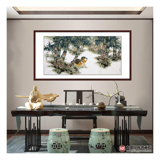 杨秀泽《祝吉图》68*138cm 花鸟横幅作品 茶室/卧室挂画 商品图2