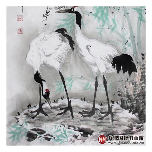 高云鹏《松鹤延年》68*138cm 花鸟竖幅作品 玄关/卧室/书房挂画 商品图4