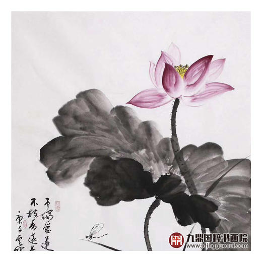 高云鹏《爱莲说》68*138cm 花鸟竖幅作品 玄关/卧室/书房挂画 商品图3