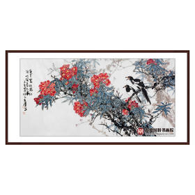 杨秀泽《花鸟作品》68*138cm 花鸟横幅作品 茶室/卧室挂画