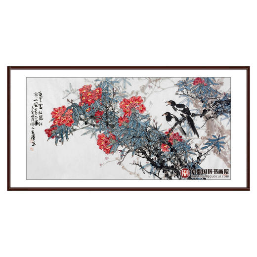 杨秀泽《花鸟作品》68*138cm 花鸟横幅作品 茶室/卧室挂画 商品图0