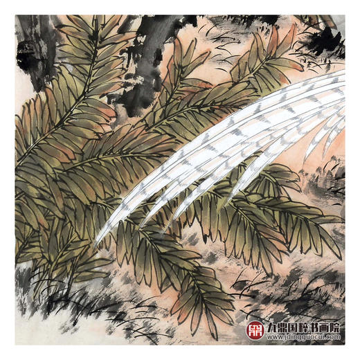 杨秀泽《晨曲》68*68cm 花鸟斗方作品 餐厅/卧室挂画 商品图5