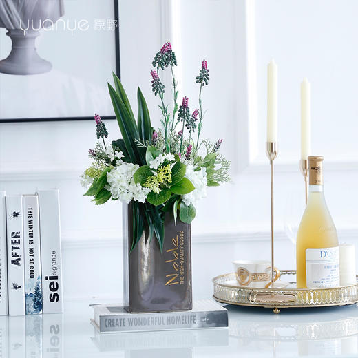 高档轻奢现代仿真花假花绢花酒店客厅卧室餐桌边几摆设装饰花摆件 商品图3