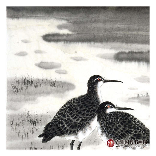杨秀泽《渚边》68*68cm 花鸟斗方作品 餐厅/卧室挂画 商品图3