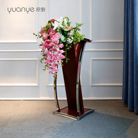讲台花仿真花假花高档酒店会议演讲宴会主席台发言前台桌边花定制