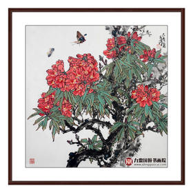 杨秀泽《花鸟作品 》68*68cm 花鸟斗方作品 餐厅/卧室挂画