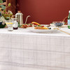 阳春小镇餐桌布艺长方形家用白色格纹桌布 商品缩略图1