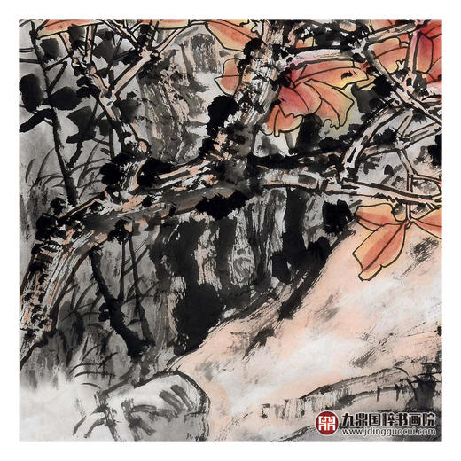 杨秀泽《秋韵》68*68cm 花鸟斗方作品 餐厅/卧室挂画 商品图5