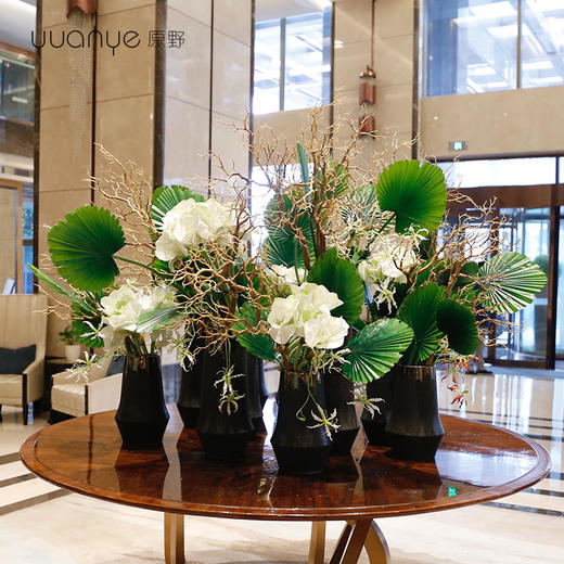 高档酒店大堂桌上仿真花假花绢花大型组合别墅奢华装饰花定做定制 商品图3