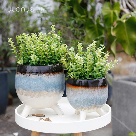 田园风空气凤梨草仿真花假花自然复古高档客厅玄关新中式书房茶几 商品图1