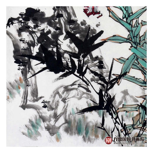 杨秀泽《朝晖》68*68cm 花鸟斗方作品 餐厅/卧室挂画 商品图5