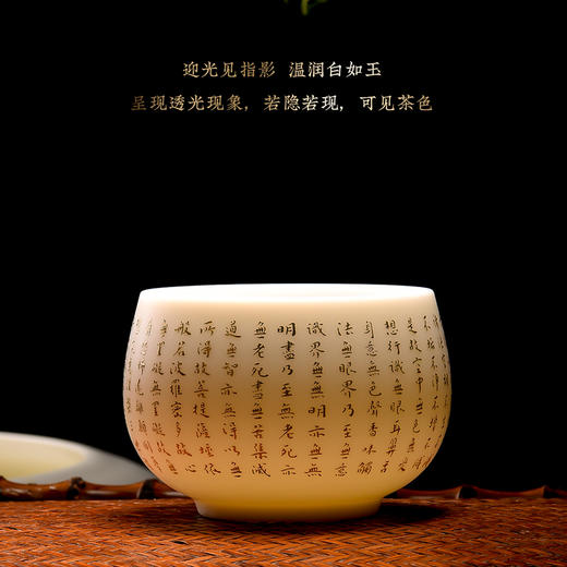 JD-H-30 徐建勇-心经杯（羊脂玉瓷主人杯） 商品图6