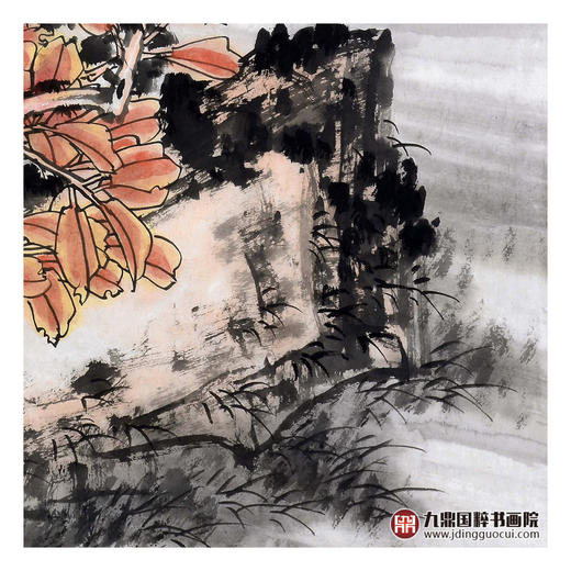 杨秀泽《秋韵》68*68cm 花鸟斗方作品 餐厅/卧室挂画 商品图6